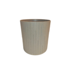 Vaso de Planta Pequeno em Madeira|Plástico 18x15,4cm Cinza Sustentável Cinza Petra Tronco Evo Design